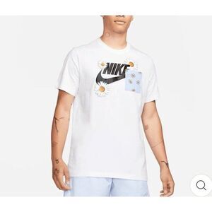 Nike Sportswear Essential Floral Daisy Shirt Mens Size Small White Streetwear